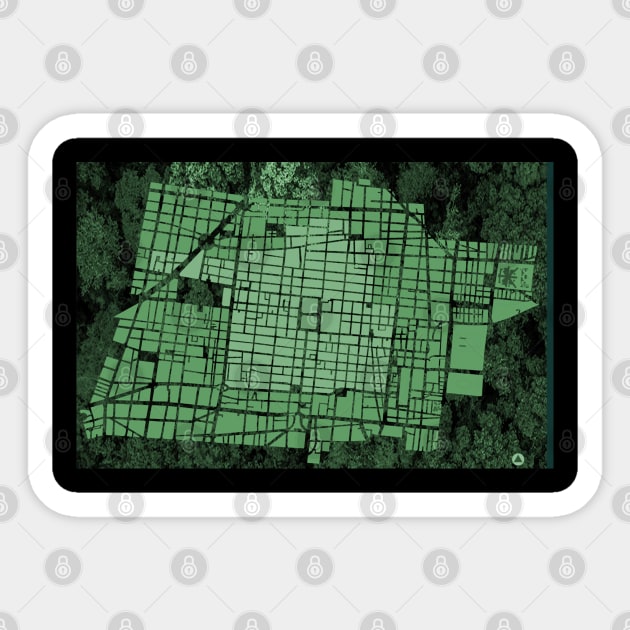 mexico city map of downtown in ecopop urban landscape pattern art Sticker by jorge_lebeau